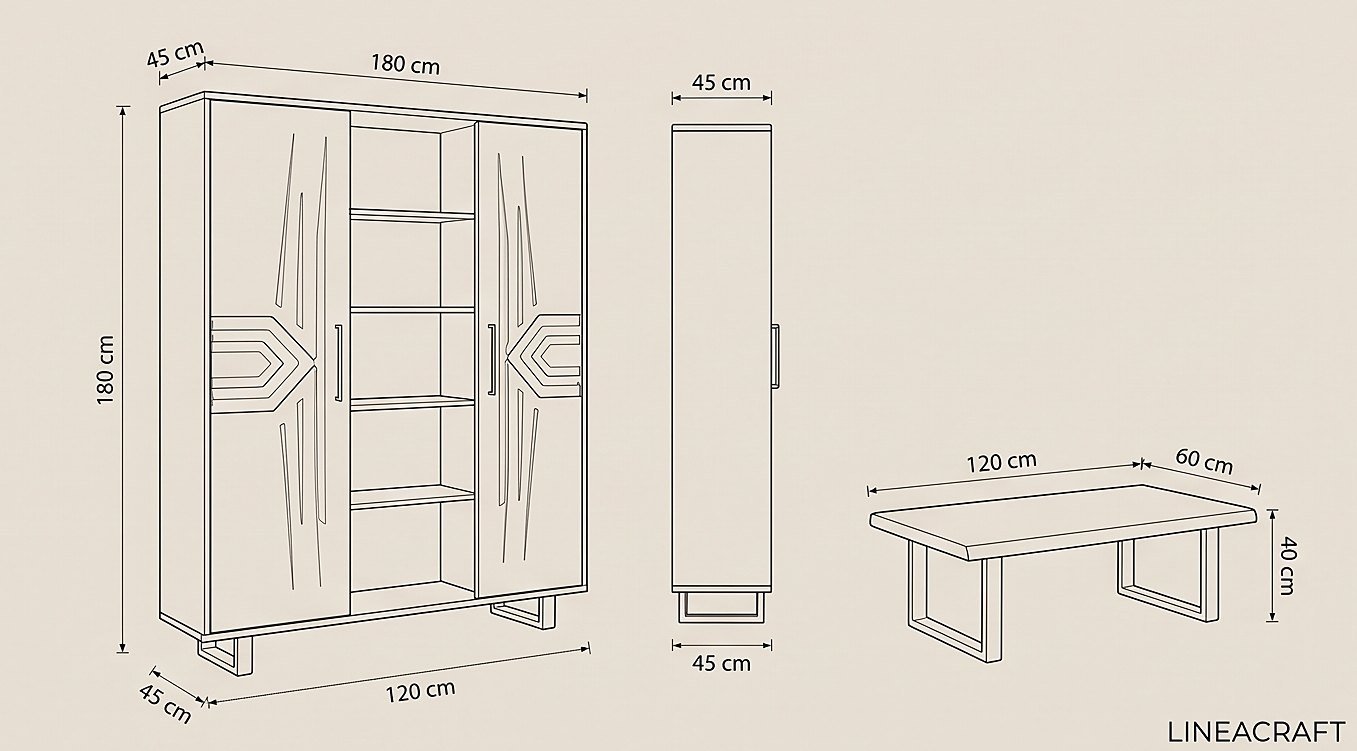 Flèche Bookcase 180 cm with LED – 4