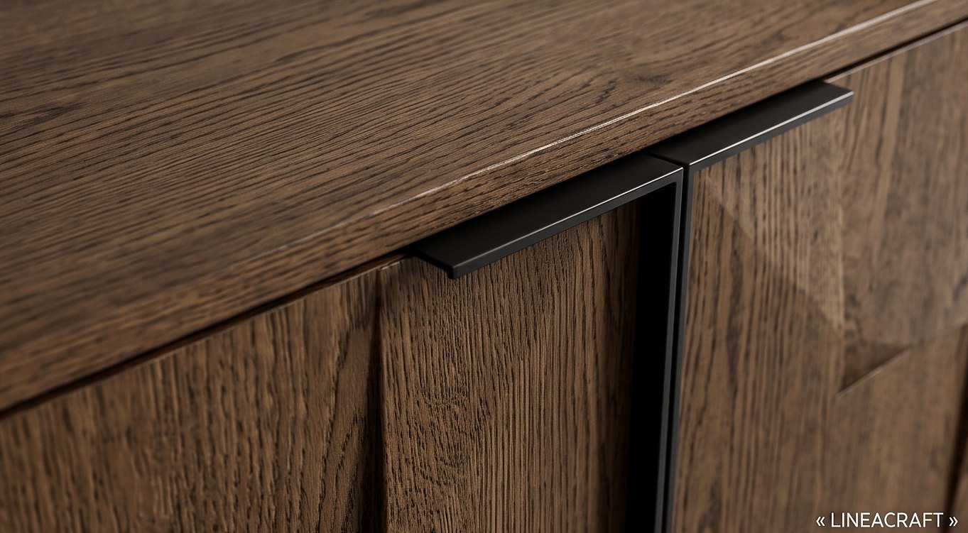 Rhombe Sideboard 180 cm – Walnut & Black Metal – 3