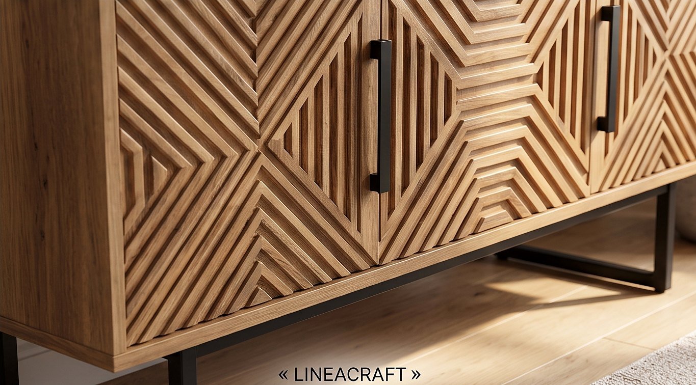 Zigzag Sideboard 140 cm in Oak – 3