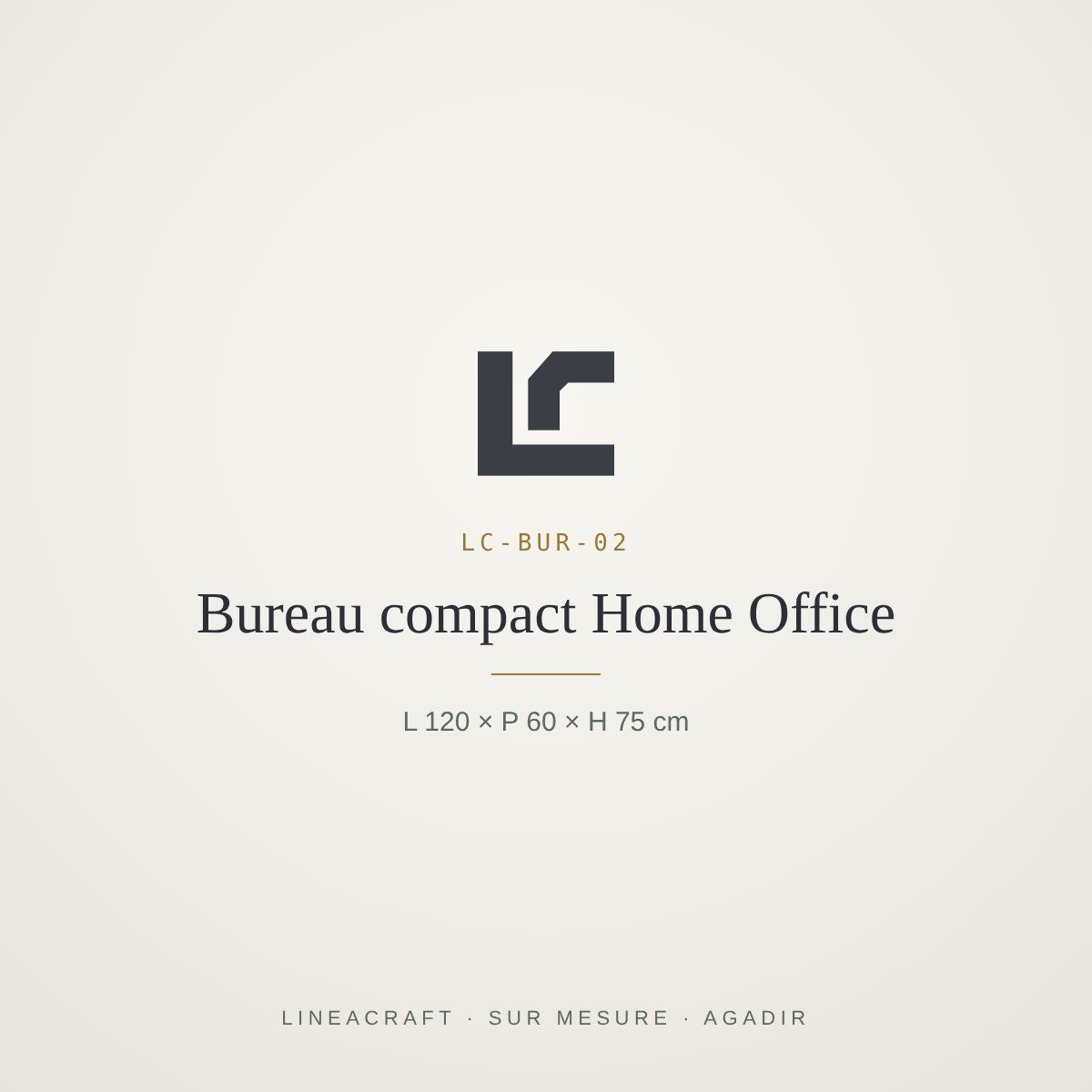 Compact home office desk – LINEACRAFT