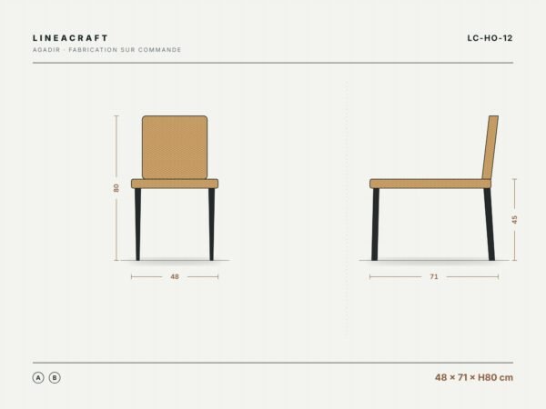 Rattan & Black Metal Chair