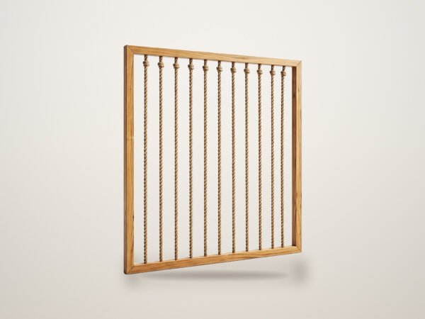 Vertical slat wood screen