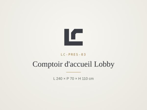 Lobby reception counter – LINEACRAFT