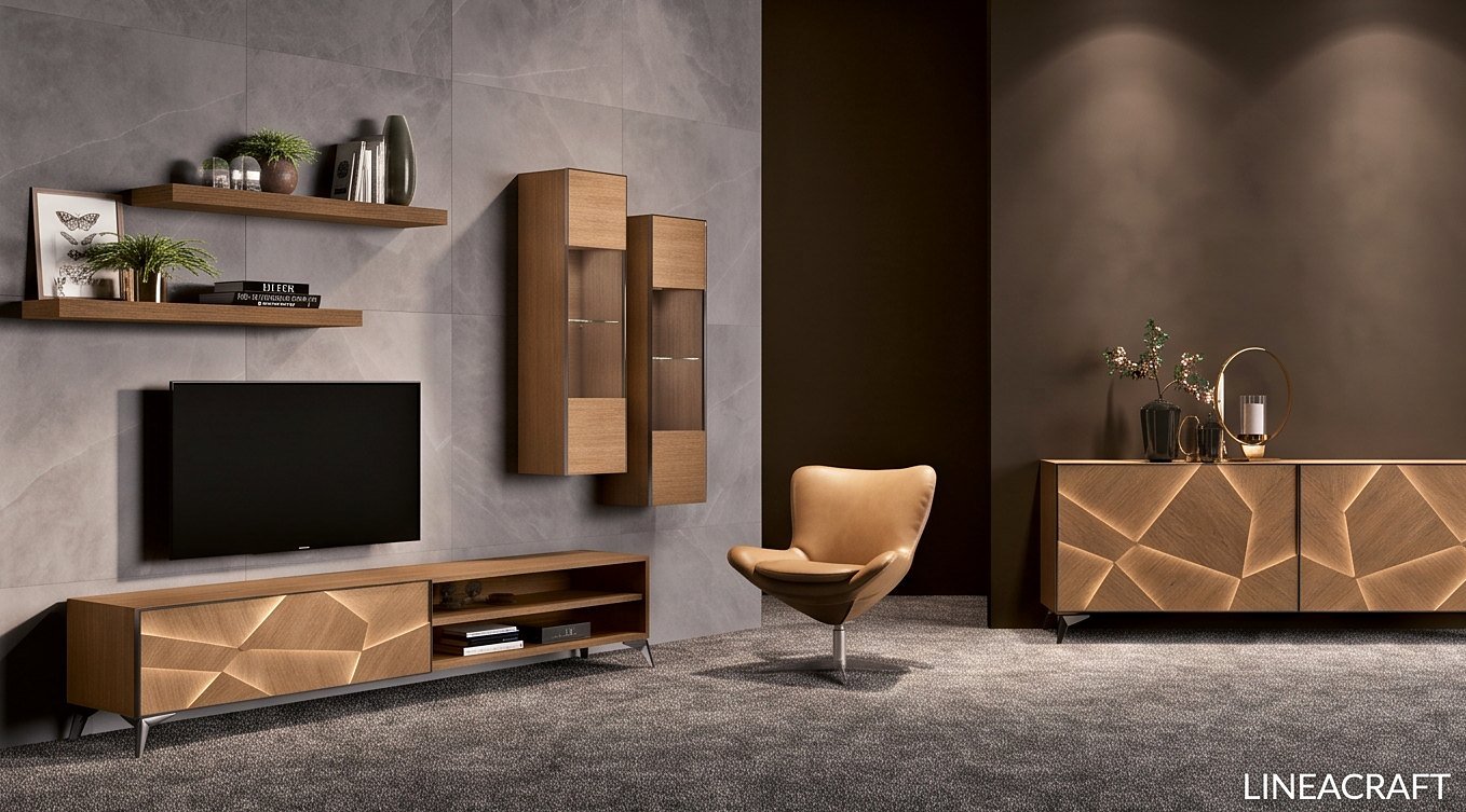 Facettes Wall TV Set