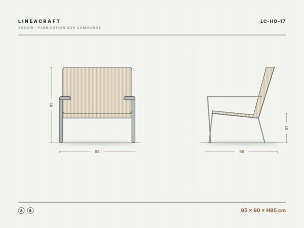 Rope & Stainless Steel Lounge Chair