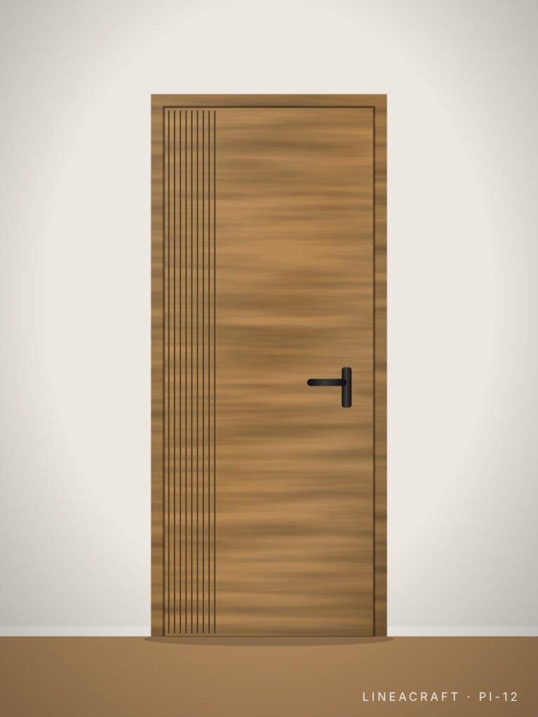 Interior door PI-12 – fluted, oak – LINEACRAFT