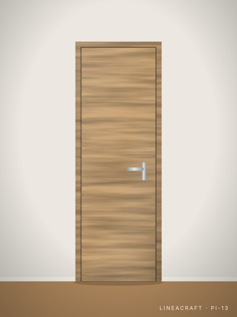 Interior door PI-13 – flush smooth, light ash – LINEACRAFT