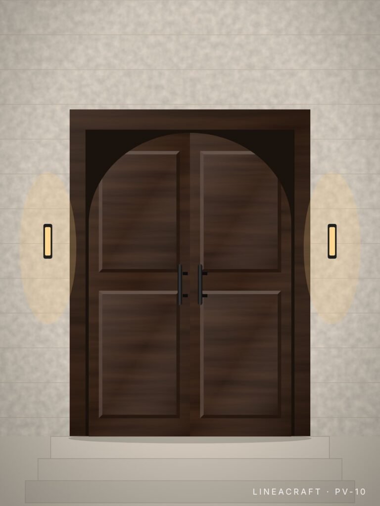 Villa door PV-10 – two raised panels, dark wenge – LINEACRAFT