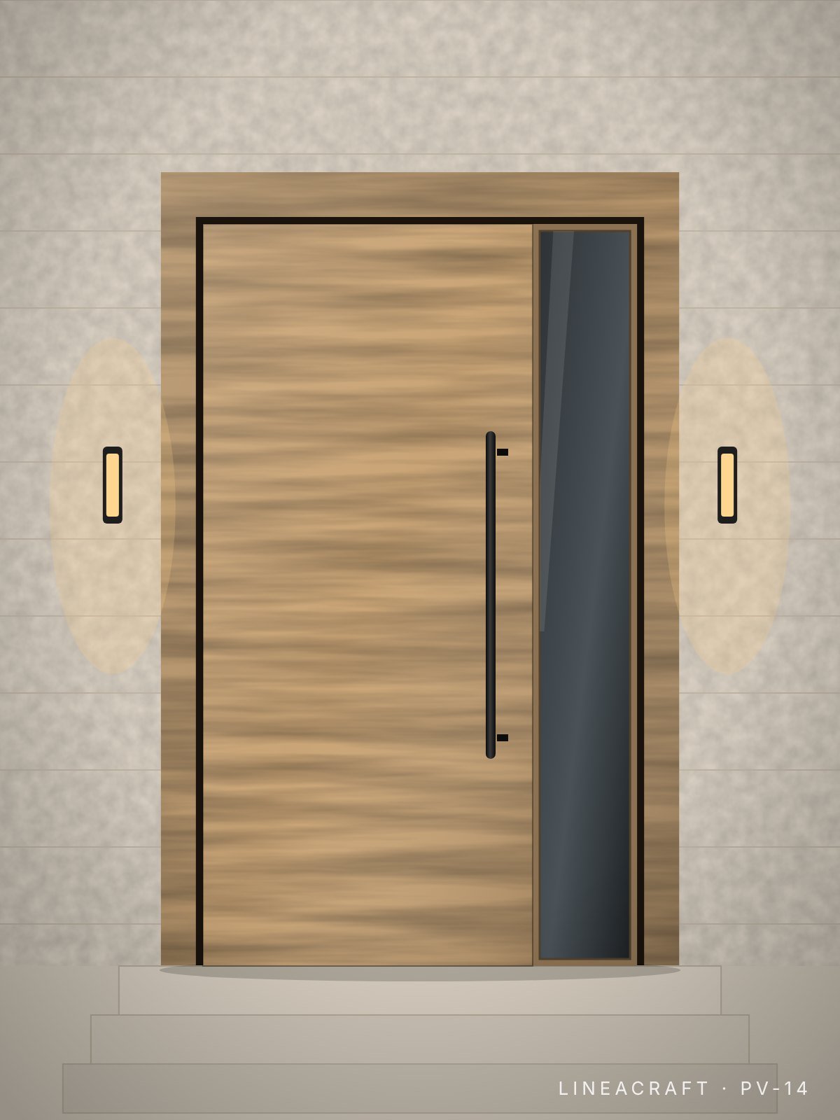 Villa door PV-14 – flush smooth, light ash – LINEACRAFT