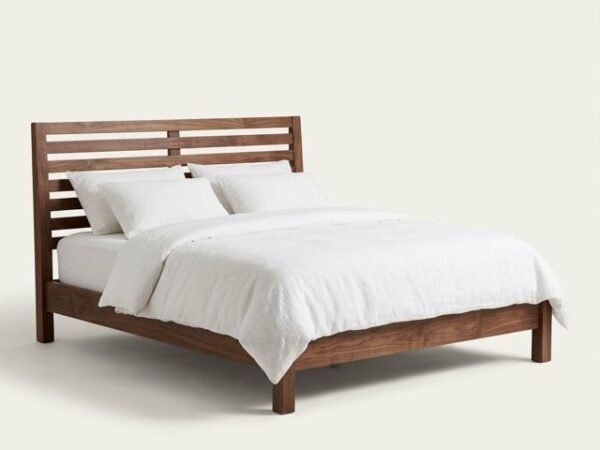 Argan solid walnut bed – LINEACRAFT