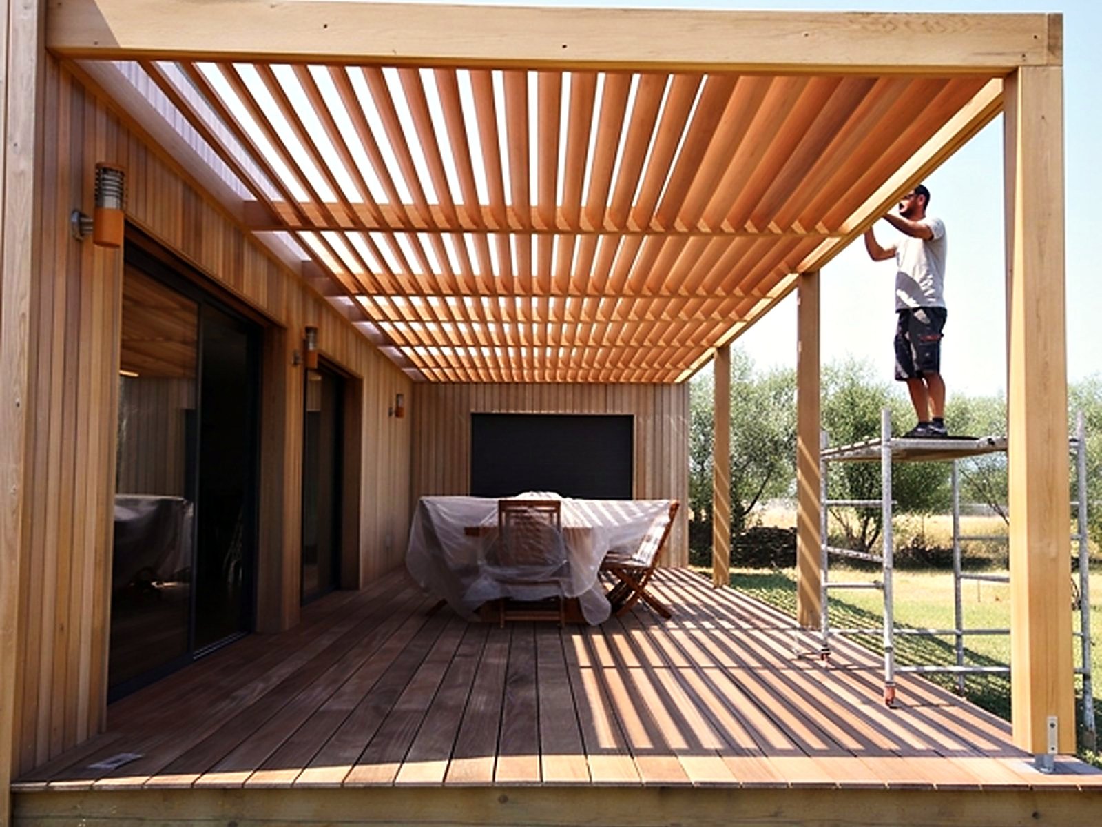 Bespoke timber pergola – terraces & hotels – view 4