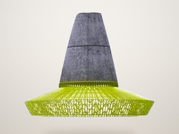 "Chapeau Évasé" pendant light – woven shade