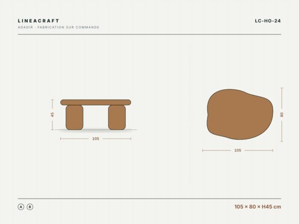 Organic Teak Coffee Table
