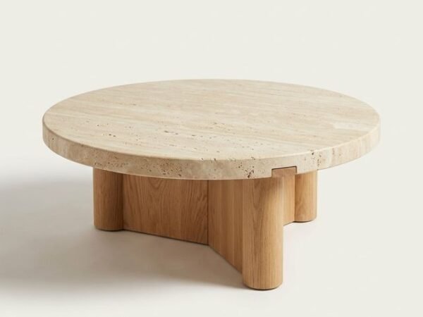 Travertine coffee table – LINEACRAFT
