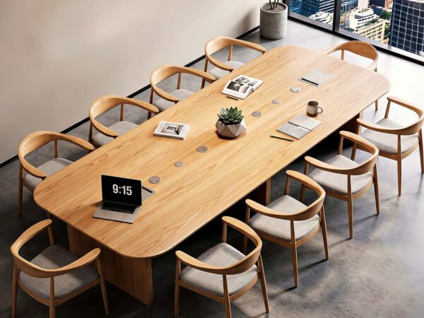 Solid wood meeting table – 10 to 12 seats